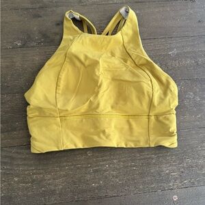 Lululemon Athletica Mustard High-Neck Sports Bra
